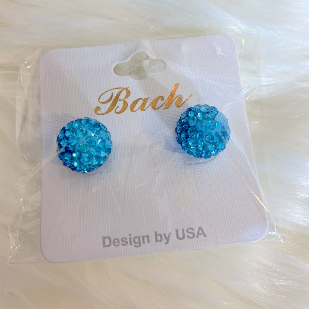 Turquoise Rhinestone earrings